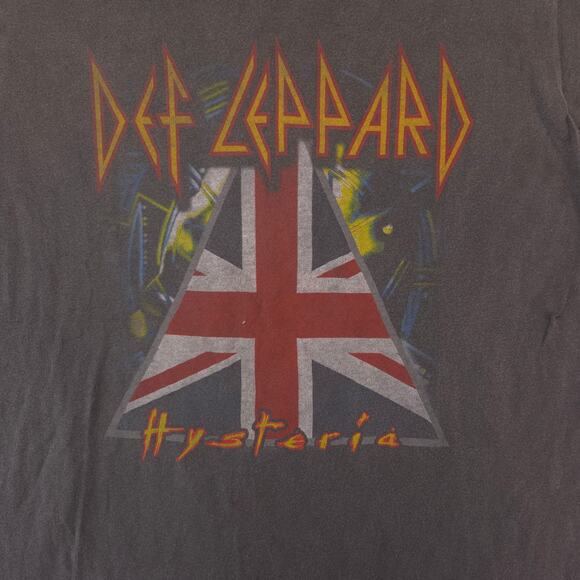 Def Leppard Hysteria Band Graphic T Shirt Adult Mens Size Medium M Gray - Picture 4 of 6